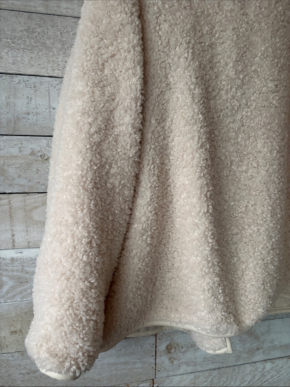 Avec Les Filles Sherpa jacket Anthropologie cream bouclé - Picture 7 of 12